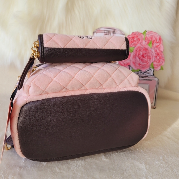 🎀🎀JUICY COUTURE PINK CLAYCHOCOLATE ROYAL MOMENT BACKPACK AND WALLET SET🎀🎀 - Picture 12 of 14